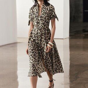 NWT ZARA ANIMAL PRINT SHIRT DRESS ZW COLLECTION S, M, L , XXL 2183
